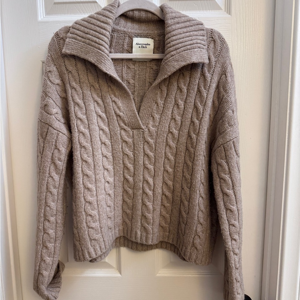 Abercrombie & Fitch Women's Cowl Neck Sweater - Light Mauve